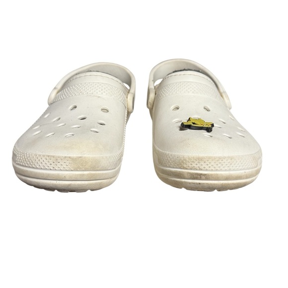 CROCS Unisex Classic Faux Fur Fuzz Lined White Clogs Size W7 M5 - Picture 2 of 6